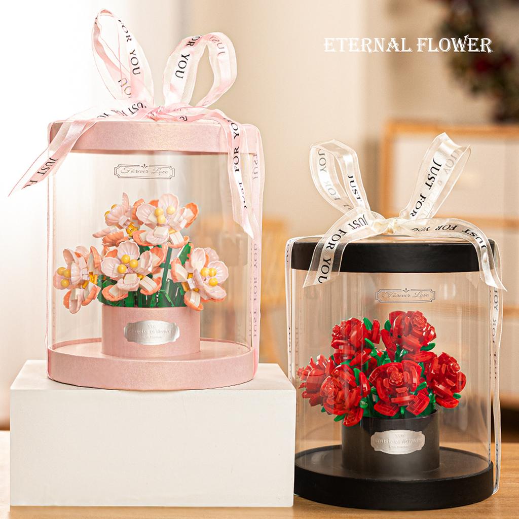 Bouquet Flower Bricks Constructor Set Micro Building Blocks Children Toy Adult Particle Building Block Mini Toy Decoration Home