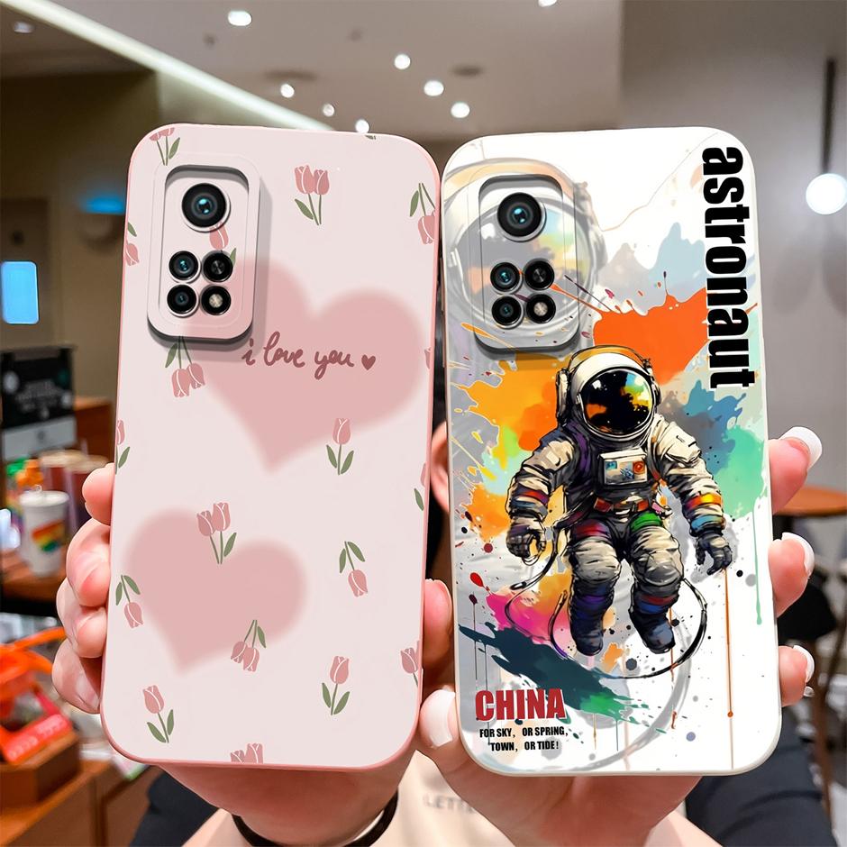 For Xiaomi Mi 10T Pro Lite 5G Casing Creative Collage Style Liquid Silicone Soft TPU Cover For XiaomiMi10T 10TPro Lite 5G Funda