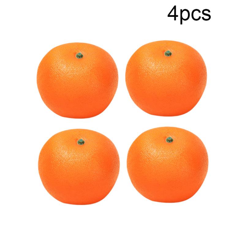 2/4/6Pcs Artificial Orange Diy Fake Fruits Kindergarten Plastic Fruit For Christmas Home Wedding Photography Decoration