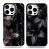 Dunkelblumenmuster Handyhülle Für IPhone 11 13 15 Pro 14 16 Plus 12 Pro Max 17Air Hülle Silikon Weiche Klare Abdeckung Schale