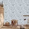 Wallpaper School Supplies Light Gray and Gray 50x1000
