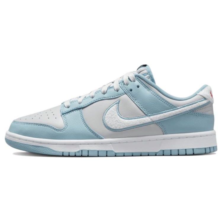 

Nike Dunk Low Fleece Swoosh — светло-синие мужские кроссовки серые FB1871-011 40.5