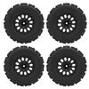 4 Pcs 1/10 RC Wheels 110mm Diameter 45mm Width 12mm Connector Rubber Plastic RC Short Course Trucks 