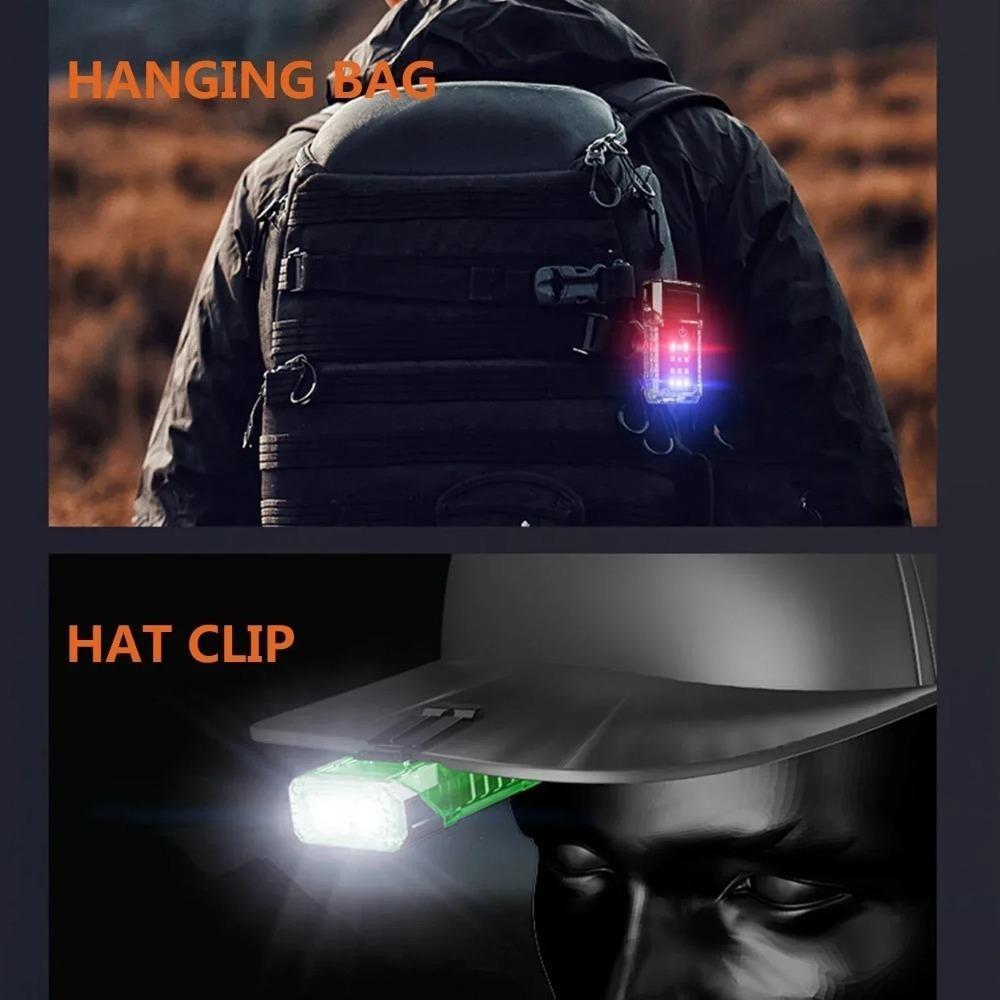Rotatable Mini LED Flashlight USB Rechargeable Pocket Keychain Torch Powerful Emergency Camping Fishing Walking Lantern 1200mAh