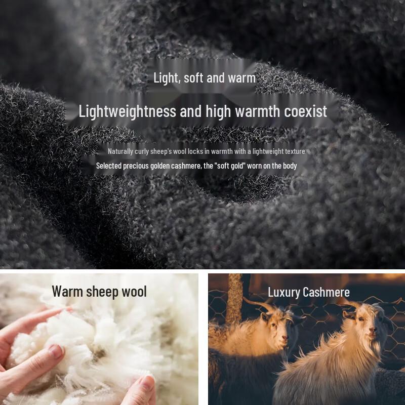 VICTORIA&VERA Women's Cashmere Blend Belted Stand-Up Collar Wool Coat