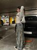 Jeans Unisex de Pierna Ancha Desgastados Bordados - Largo Hasta el Suelo Estilo Moderno