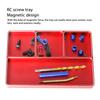 Metal Magnetic Screw Holder 4 Grids Repair Tool Organizer Durable Screw Parts Tray  For RC Car