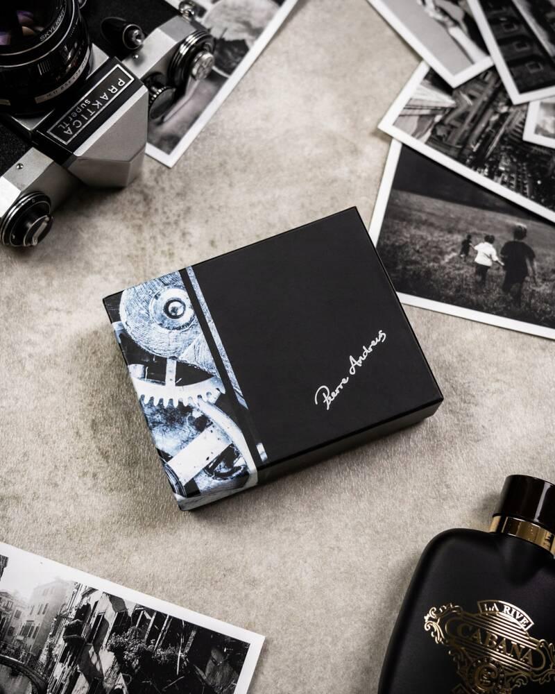 Herrplånbok i läder, liten - Pierre Andreus