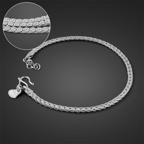 

Браслет с платиновым покрытием, темпераментный, популярный, мужской, простой, плетеная цепь, мужской браслет