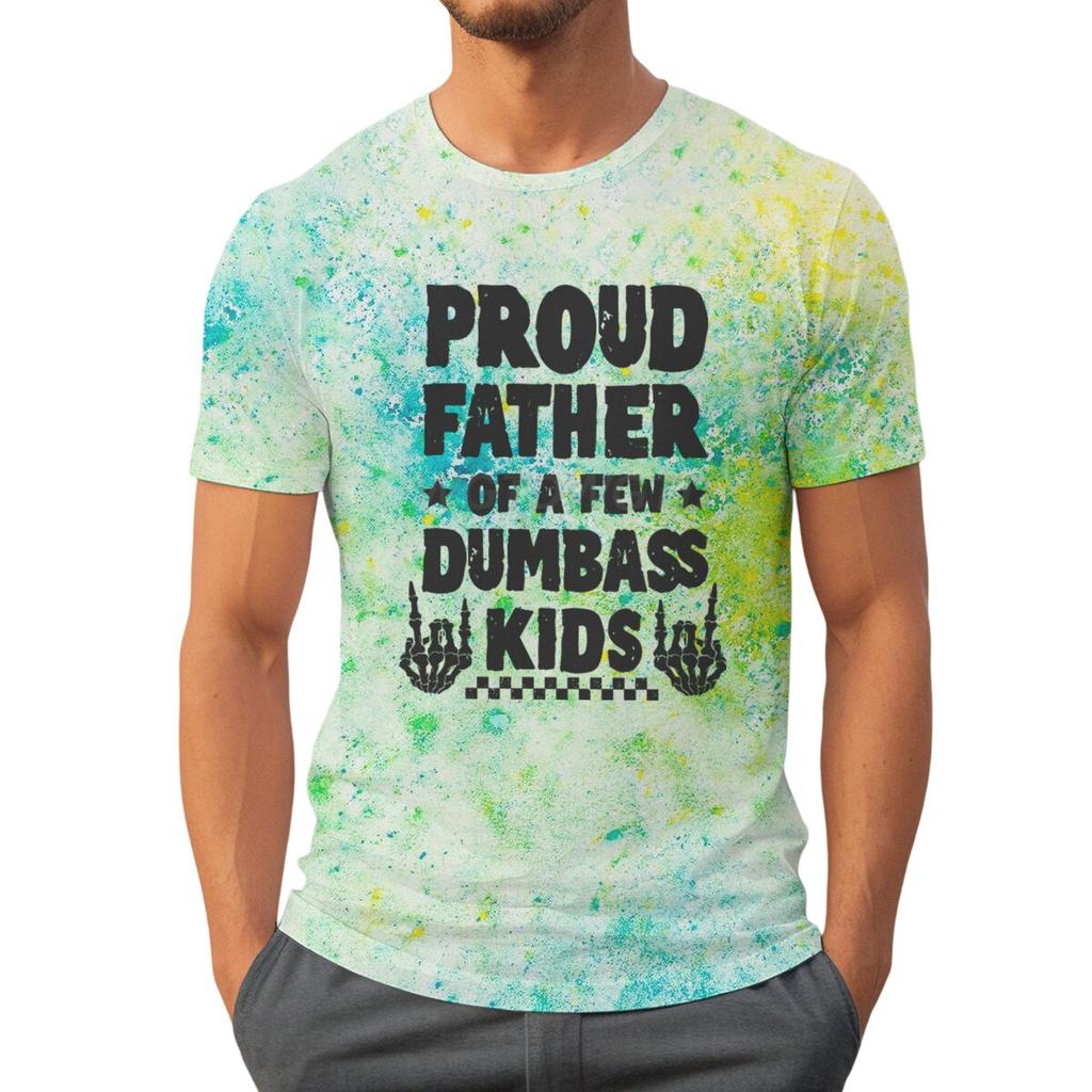 Vatertags-T-Shirt für Männer Stolzer Vater Mode Lässig Grafik-T-Shirts Batik Retro Vintage Sommer Tops Neue Herrenbekleidung