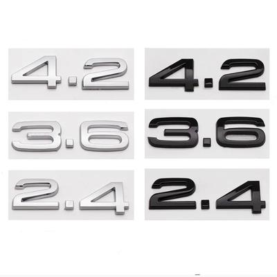 3D ABS 2.4 3.6 4.2 Harf Araba Arka Bagaj Kapağı Çamurluk Kapı Rozeti Amblem Yapışkanlı Sticker A4 A5 A6 A7 A8 Q3 Q5 Q7 İçin