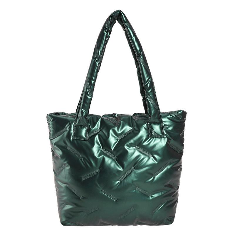 

Stylish Large Capacity Tote Bag For Autumn And Winter Fashionable Shoulder Handbag Green