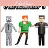 Minecraft Kids Durable Polyester Alex Suit Cosplay Game Performance Clothes For Halloween Christmas Props