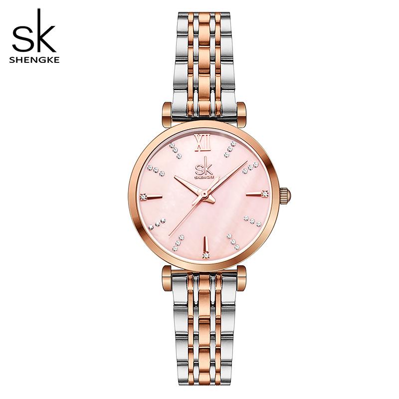 SK Women's Starry Sky Luxury Waterproof Steel Band Watch - Model 0182