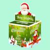 Green Santa Gradient Claus Pattern Paper Box Christmas Decoration Props For Gift