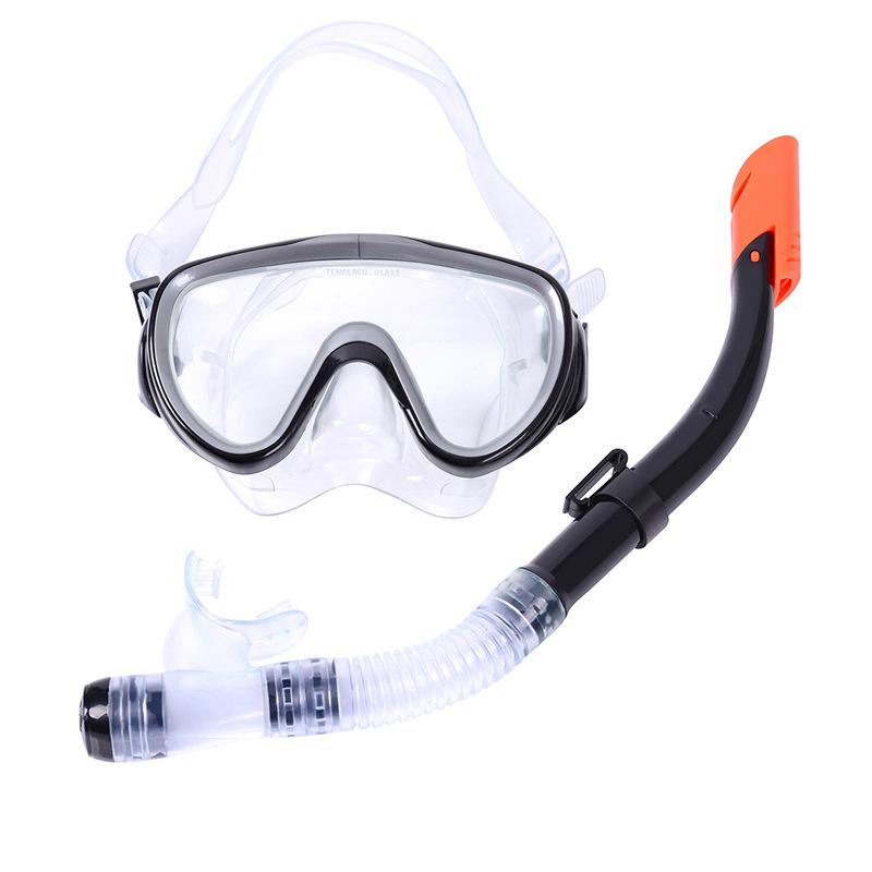 Large vision mask, tempered glass diving goggles set.