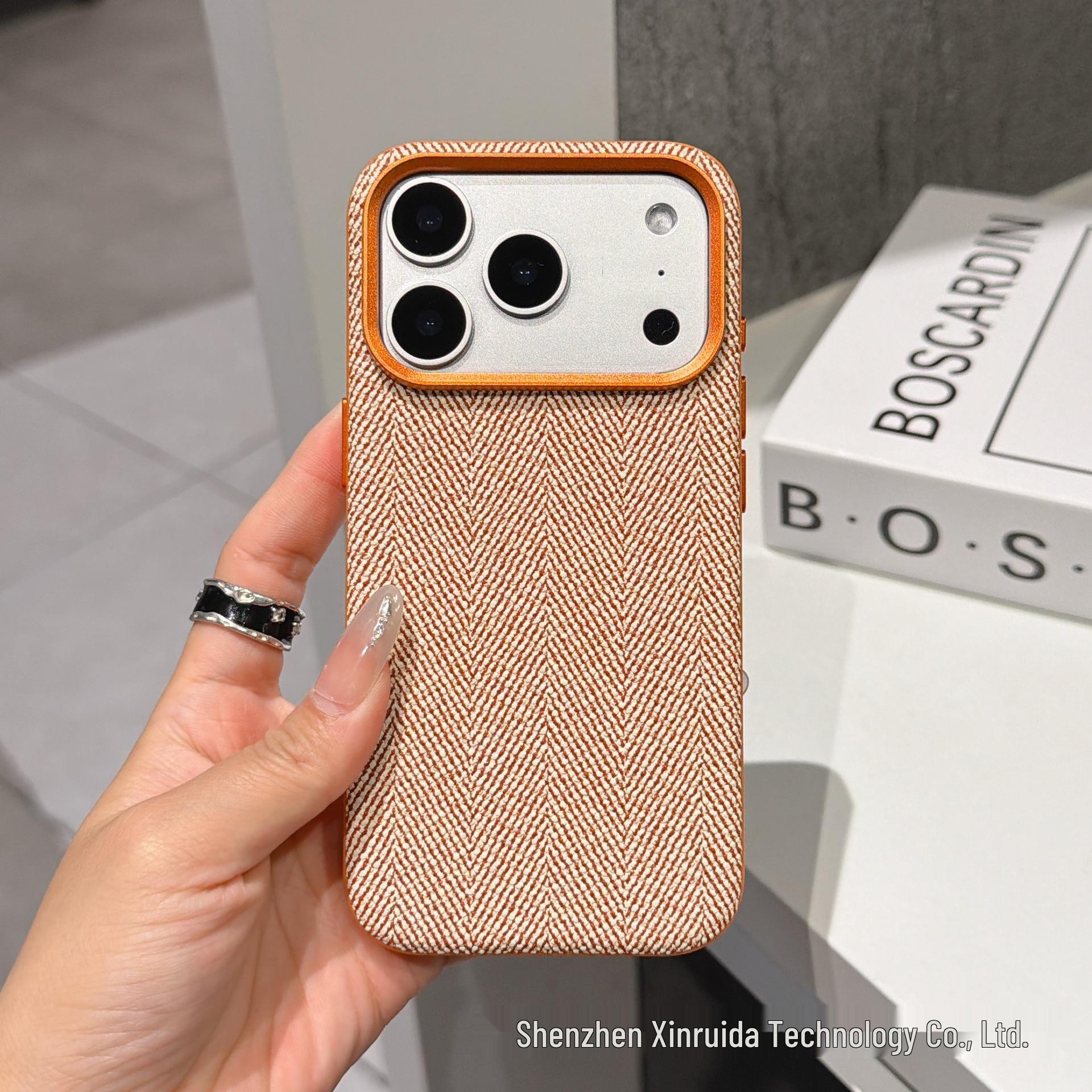 

iPhone 17 Pro Max Woven Leather Texture Drop-Proof Case 16 Pro Max