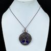 Tree Of Life lapis lazuli Pendant, Handmade Gemstone 999 Copper Wire Wrap Pendant Antique Jewelry, For Gift Copper Jewelry