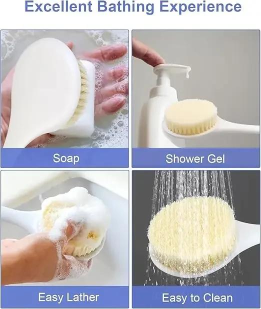 Soft Bristle Bath Brush with Long Handle - Back Scrubber Shower Brush for Men And Women Efficient Cleaning