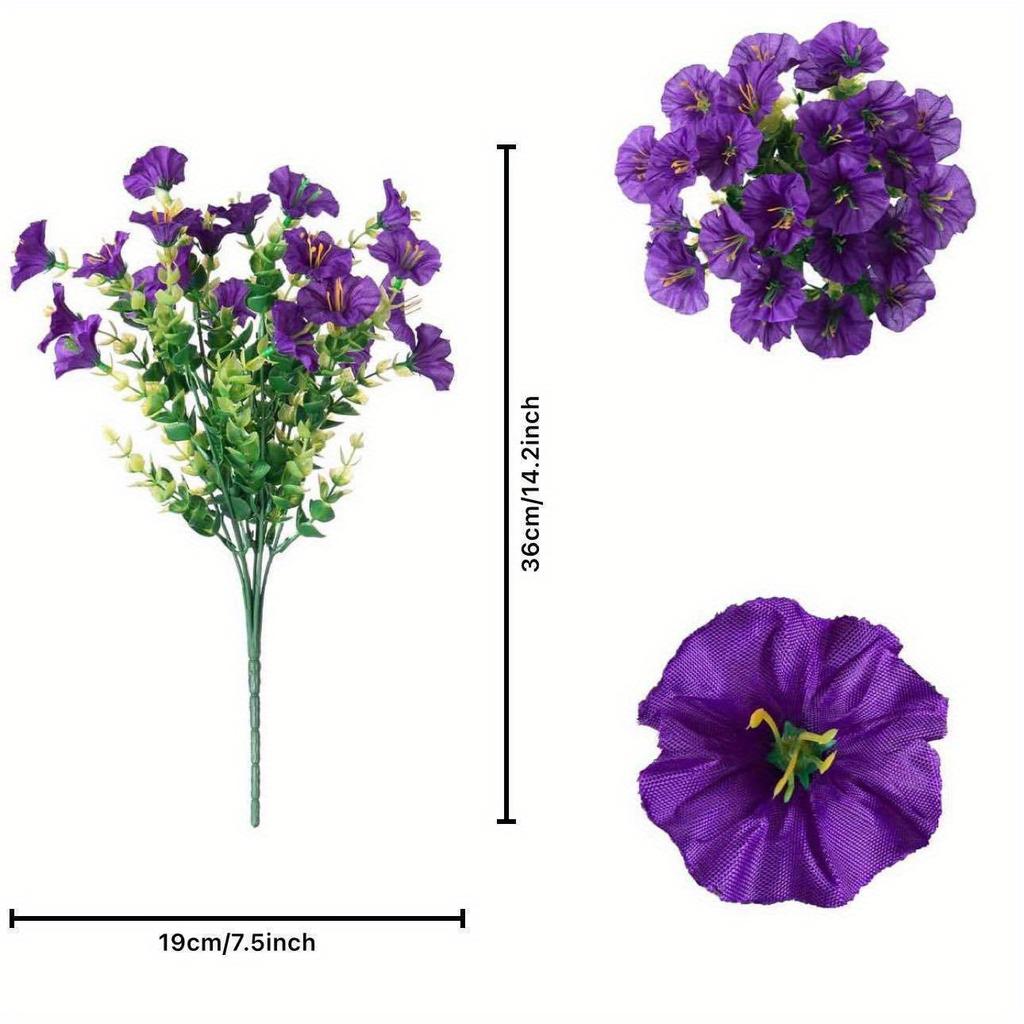 2 Stück Simulation Mehrfarbige Eukalyptus Violett Außenwandhängekorb Dekoration