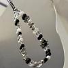 Ins-style Ice-transparent Star Phone Lanyard, Cool Black Diy Beaded Camera Chain Anti-loss Lanyard, High-end Style Lanyard