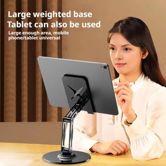 360 Degrees Rotatable Phone Stand Foldable Desktop Holder for Phone Multi-angle Phone Holder with Non-Slip Base