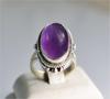 Amethyst Oval Gemstone Ring, Solid 925 Sterling Silver Ring, Handmade Designer Ring, Statement Ring, Women Ring, Boho Ring