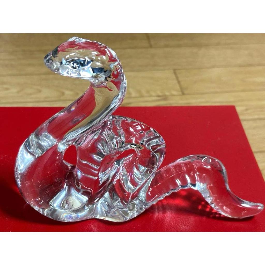 Used Baccarat Zodiac Snake Snake Crystal Figurine Figurine