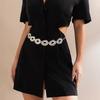 Fashionable Irregular Circle Waist Chain Necklace With Adjustable Metal Chain For Women Grunge And Steampunk Style