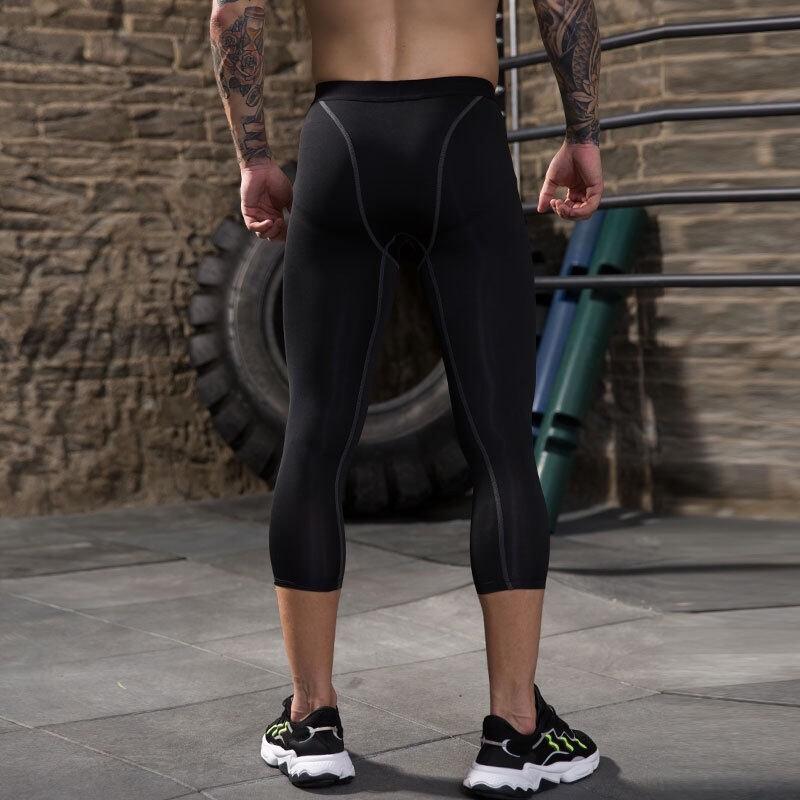 Men's Slim-Fit PRO Capri Pants for Sports Workouts Running
