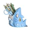 Funny Shark B Pen Holder Premium Resin Desk Organizer Cute Animal Decor Students Kids Gift