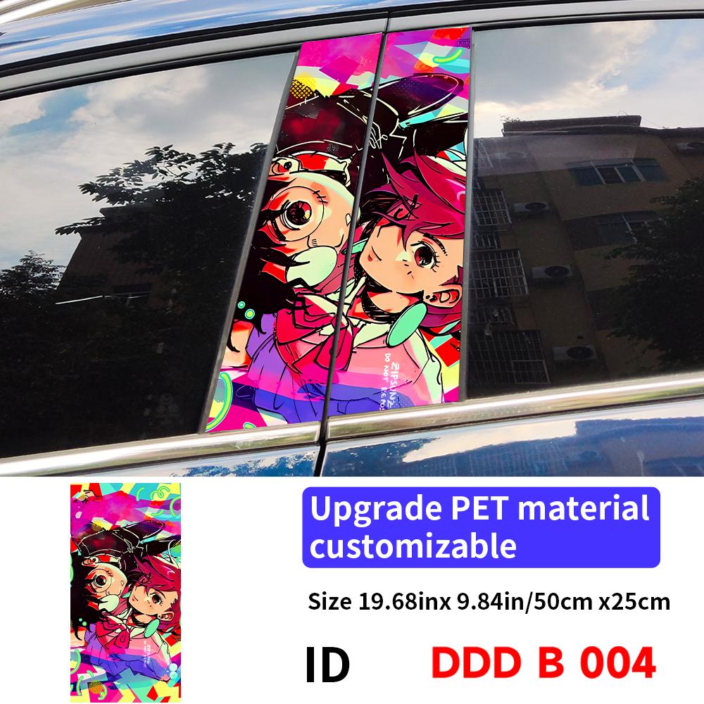 Dan Da Dan Anime Car Stickers Car B-pillar Vinyl Decals Waterproof Auto Center Pillar Sticker Cover Scratches Vehicle Decors