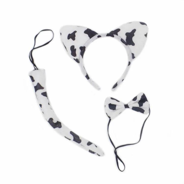 Set di animali per bambini da 3 pezzi con orecchie e coda Set di fasce per accessori per costumi Costume di Natale di Halloween