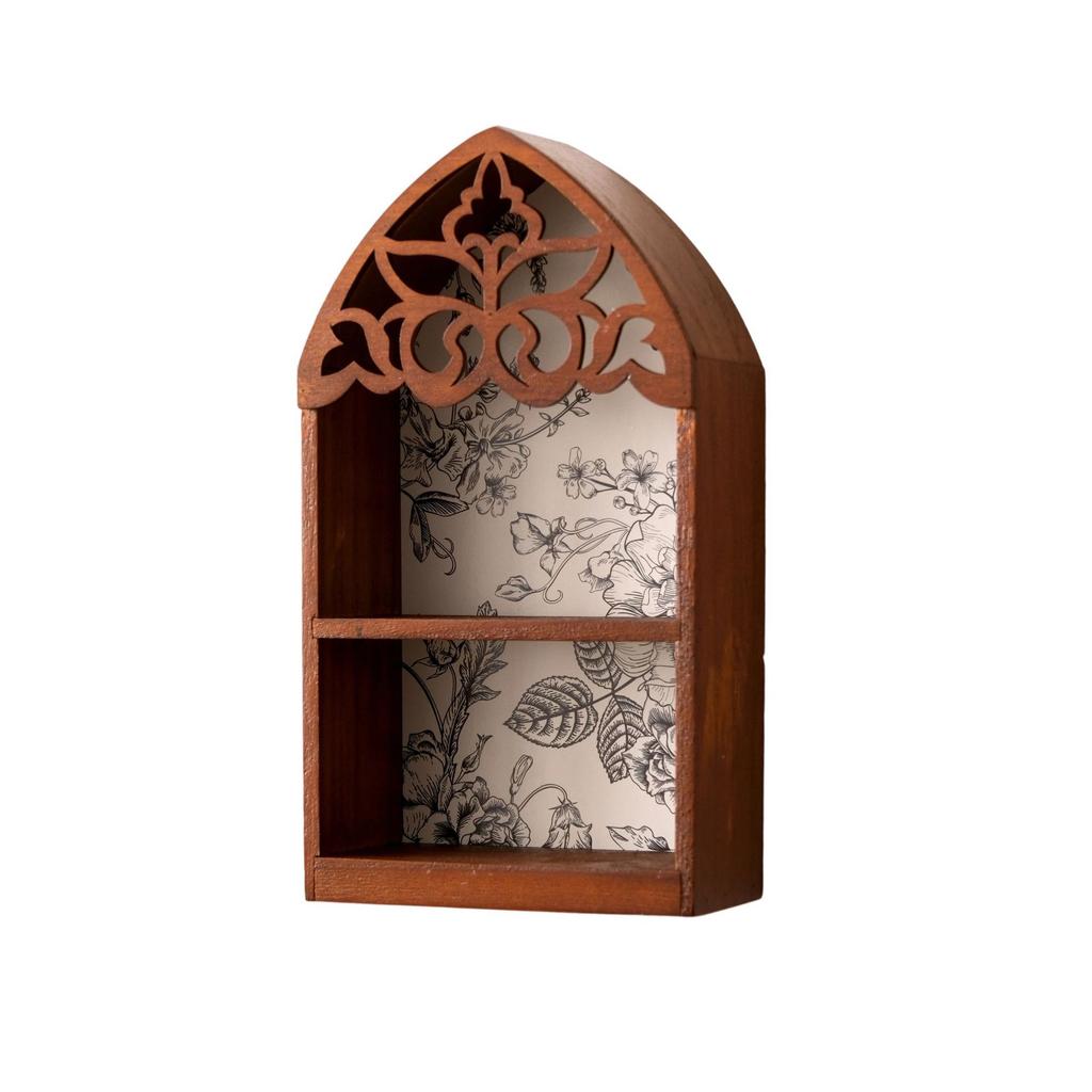 Multifunctioneel Opbergkastje Houten Wandmontage Opbergrek Uitgesneden Parfum Display Frame Toepasbaar Kantoor Slaapkamer Studeerkamer