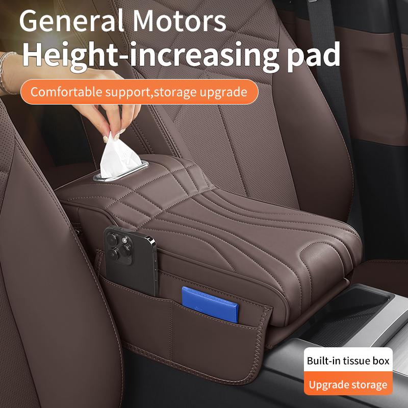 Car Armrest Pad For Buick 2024 2025 Car Armrest Box Height Increase Leather Protective Cover Storage Bag Auto Styling