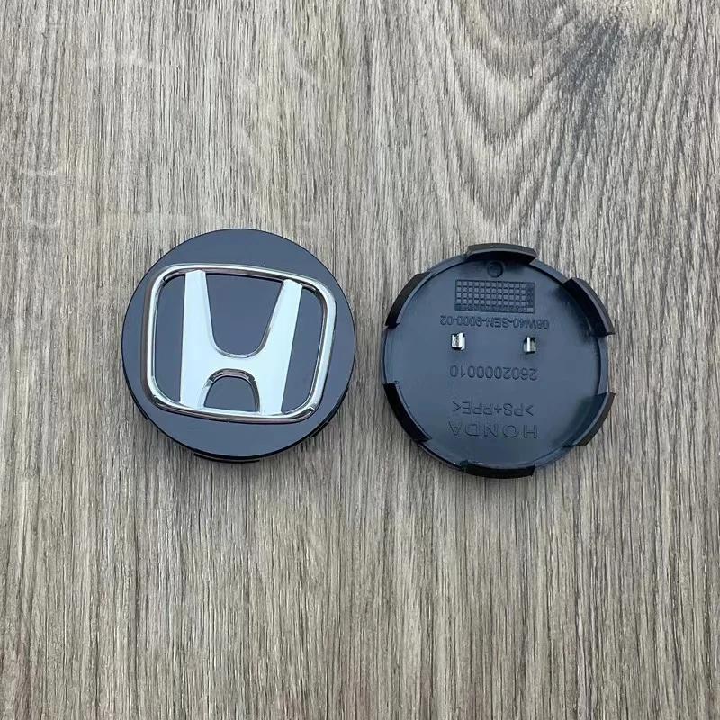 4pcs 58mm Car Wheel Center Hub Center Cap Rim Hub Dustproof Cover Emblemem For Honda Civic CRV Accord Fit Odysse Auto Accessorie