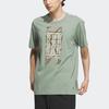 Adidas Wuji Series Long T-Shirt With Graphic Print Men Tops Silver-Grey Green IA8148