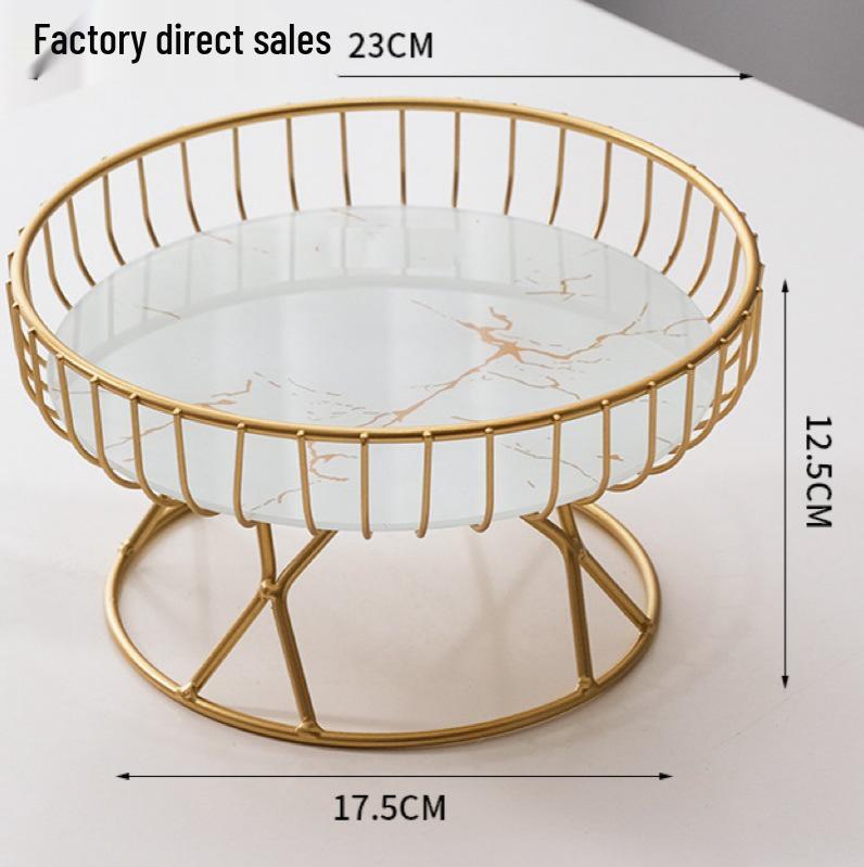 European Luxury Creative Fruit and Snack Tray for Living Room