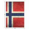 Vintage gealterte norwegische Flagge Überwurf Decken und Steppdecke Dünn für Sofa Decken