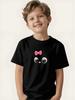 Soft Cute Big-eyed Cat Boy T-shirt Summer Short-sleeved Children's Trendy Cool Cute Versatile Top