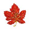 1/3Pcs Maple Leaf Brooch Colored Rhinestone Enamel Thanksgiving Brooch Festive Autumn Inspired Design Lapel Badge