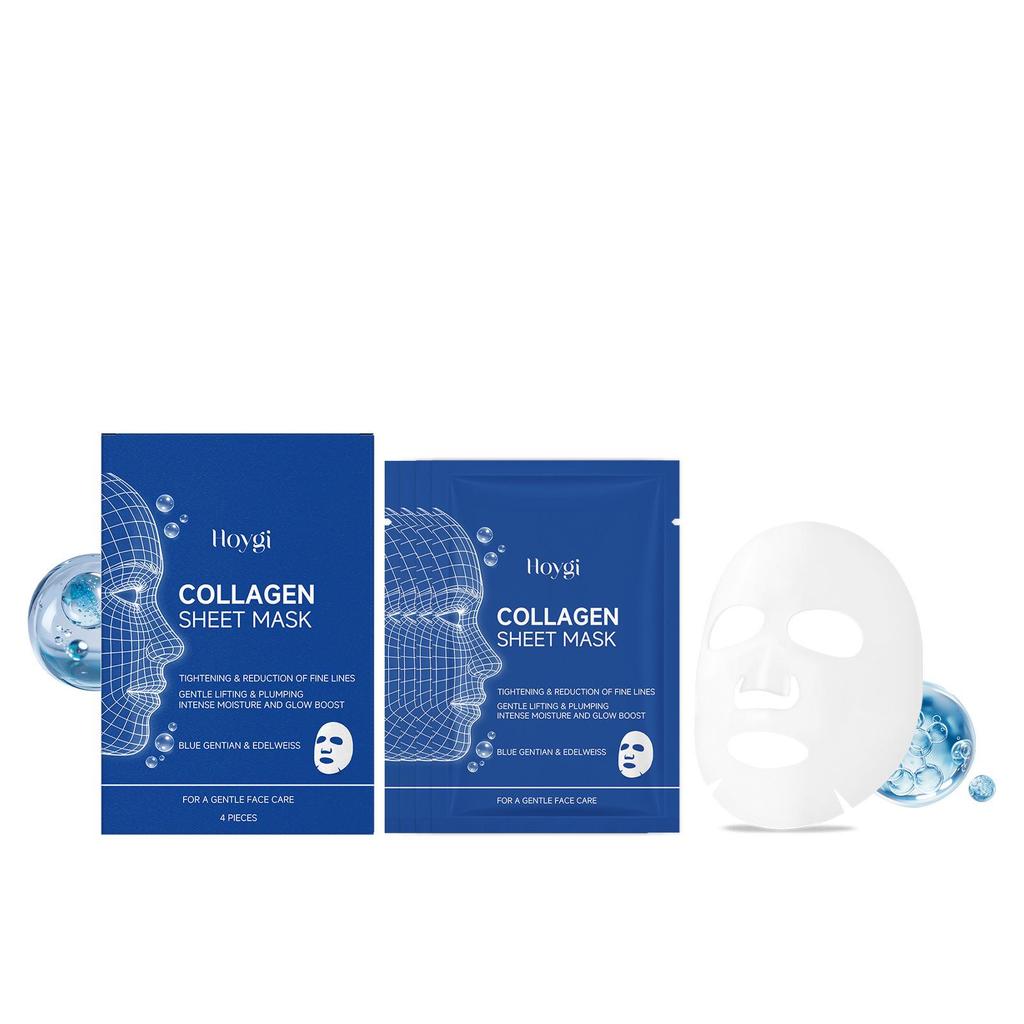 HOYGI Collagen Moisturizing Facial Mask for Daily Skin Hydration and Elasticity