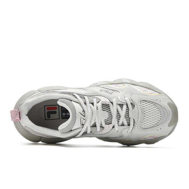 FILA ORIGINALE Cushioning Abrasion Resistant Breathable Lightweight Low top Chunky Sneakers Women's Mist Pearl Gray F12W612109FFV