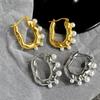 Vintage Gold Pearl Earrings Fashion Senior Sense Simple Design Women's Birthday Party Gift Ear Jewelry
