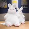 Plush White Lazy Rabbit Doll Delightful Large Cuddly Bunny For Home And Nursery