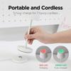 Mooas Cordless Table Lamp, Small Portable Rechargeable LED Desk Lamp with 3-Color Dimming, Touch Mood Night Light for Reading, Bedroom, Living Room,