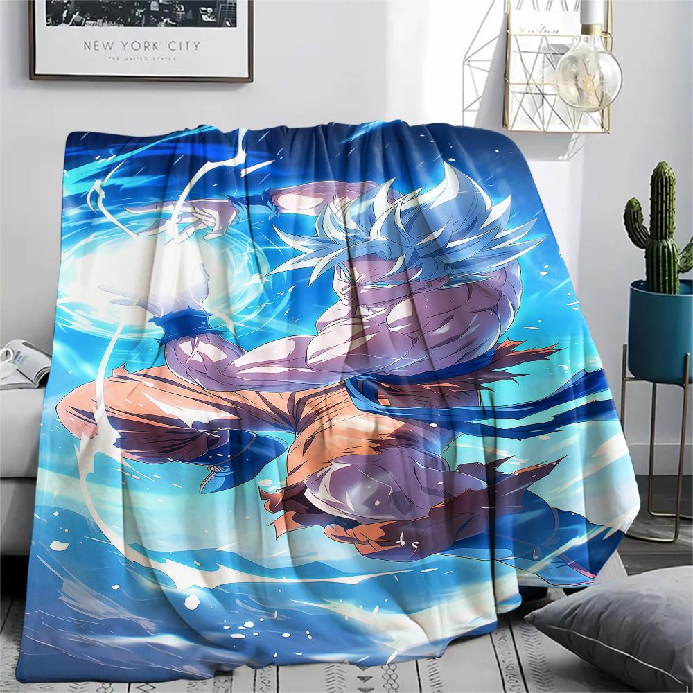 1PC Dragon Ball Super Patterned Flannel Blanket Suitable For All Seasons For Home Decor Warmth And Comfort Gifts Holiday Present
