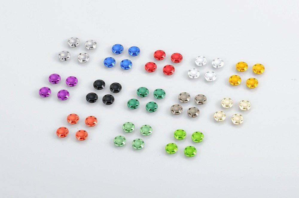 POSH FAITH Motorcycle Cap Bolt NASA for Cover, Type, M8, Blue, Universal, 001820-01