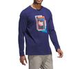 Adidas T Shirts Men's Marine Blue Crew Neck Moderate Straight Fit JX1755