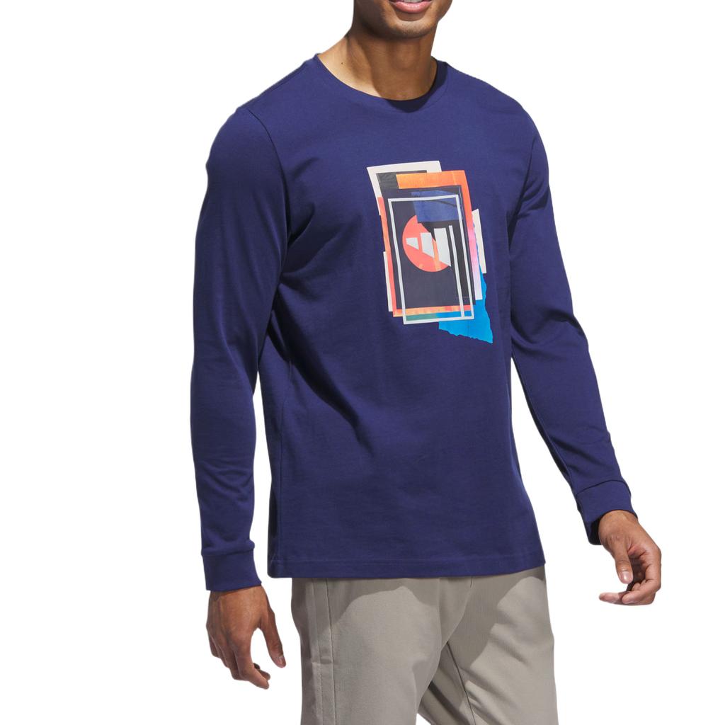 Adidas T Shirts Men's Marine Blue Crew Neck Moderate Straight Fit JX1755